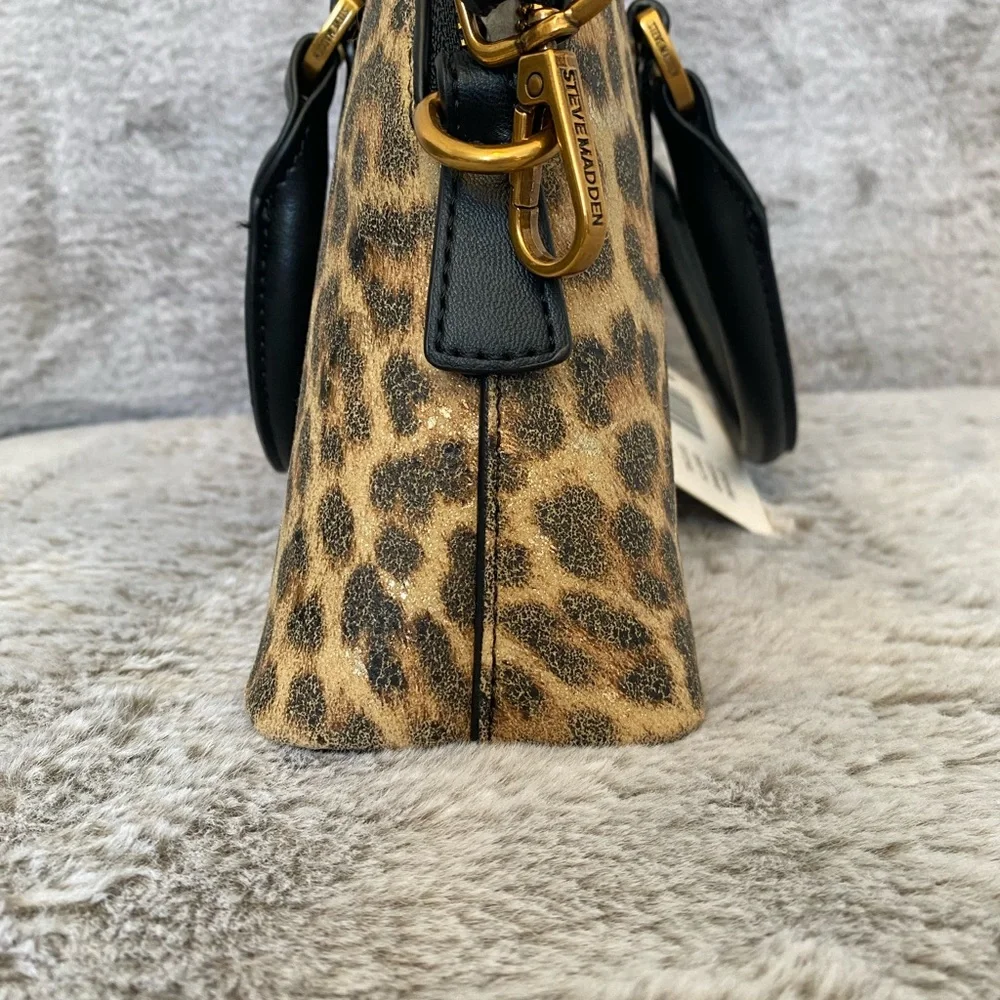 Steve Madden Smyth leopard Animal Print Satchel bag - Picture 10 of 16